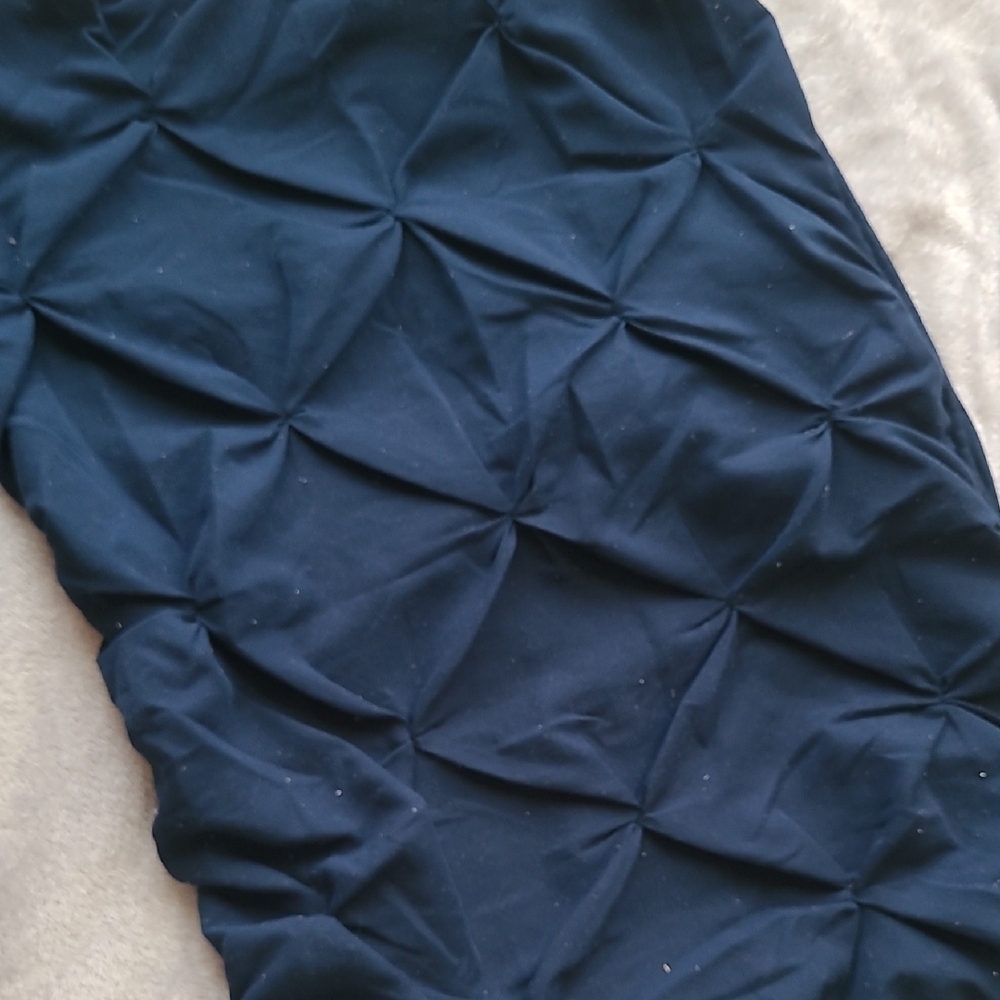Amazon Blue Ruched Bubble Comforter